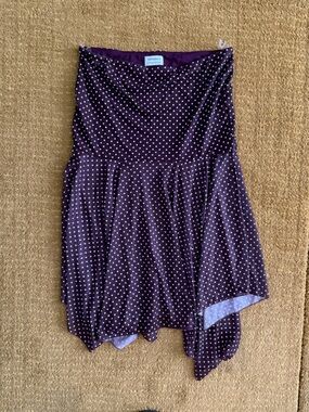 Peppermayo Purple Skirt with White Polka Dots